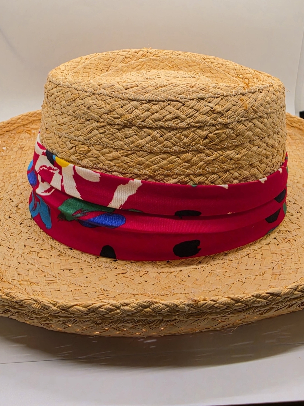 Cable Car Clothiers Vintage Raffia Natural Hat Size Medium